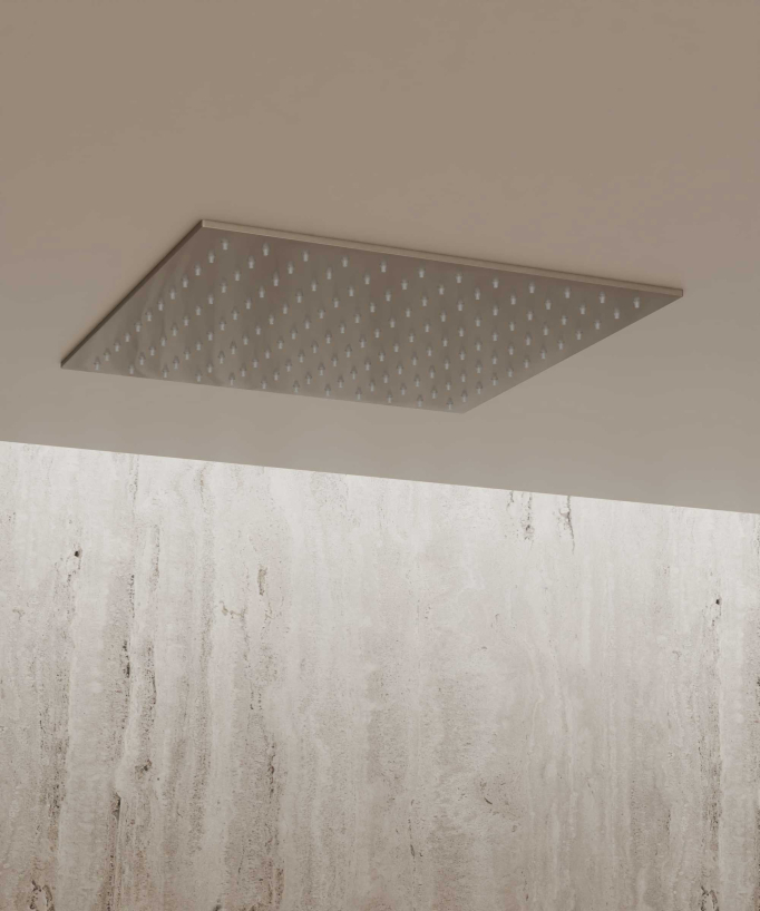 Gruppo doccia a soffitto Nichel spazzolato - Sirius