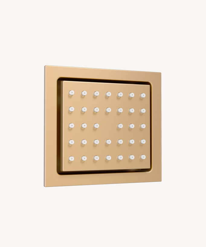 Cielo doccia termostatico incassato soffitto 500 mm, 3 getti corpo Oro rosa - Sirius