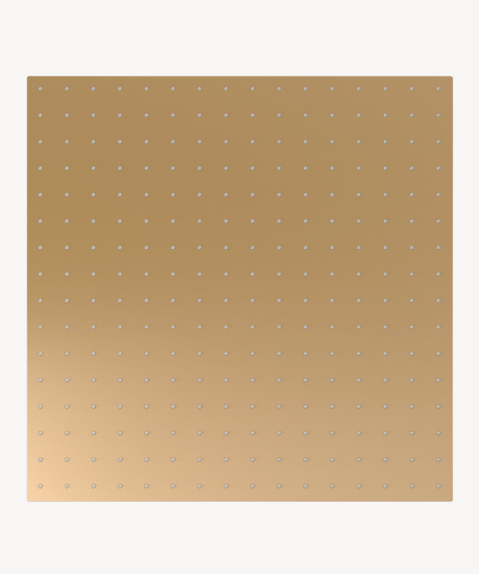 Cielo doccia termostatico incassato soffitto 500 mm, 3 getti corpo Oro rosa - Sirius