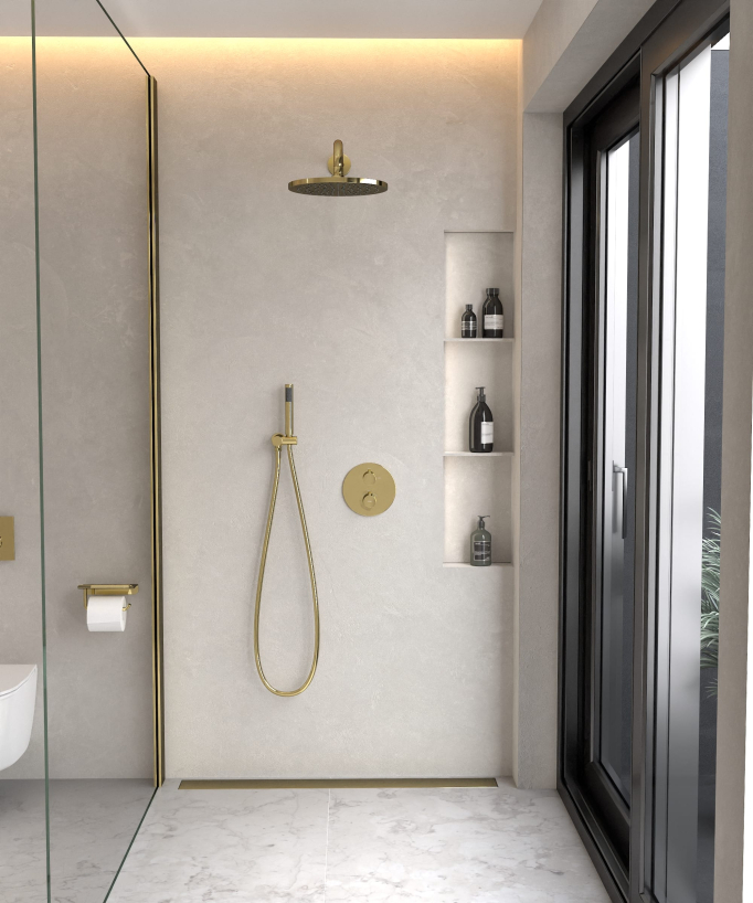 Pacchetto doccia termostatico Golden - Corbeau