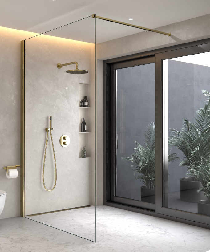 Pacchetto doccia termostatico Golden - Corbeau