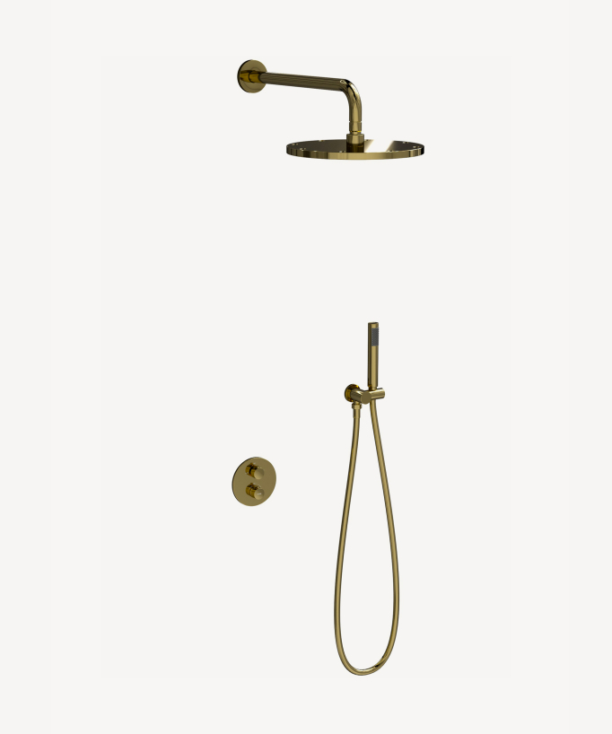 Pacchetto doccia termostatico Golden - Corbeau