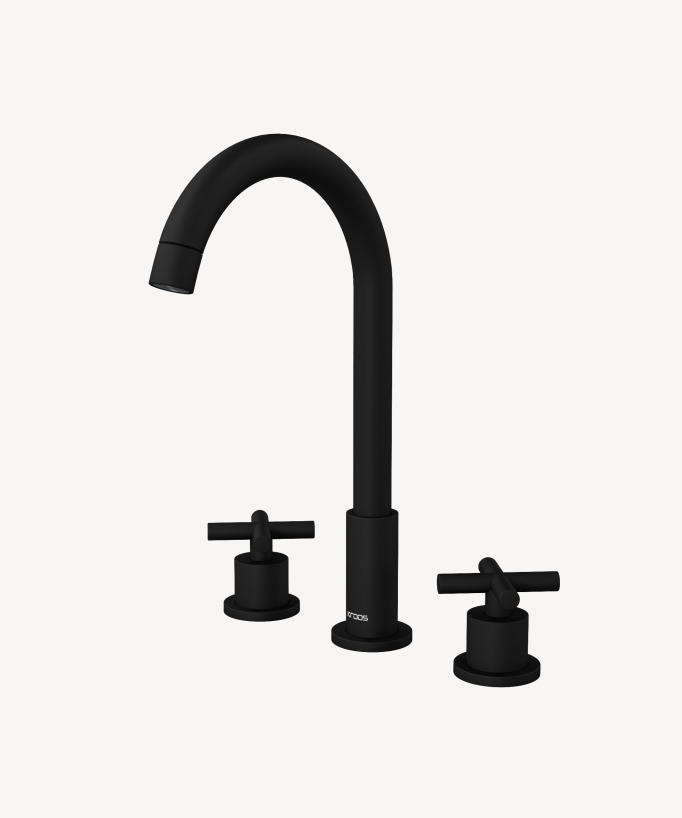 Miscelatore lavabo da appoggio nero - Corbeau