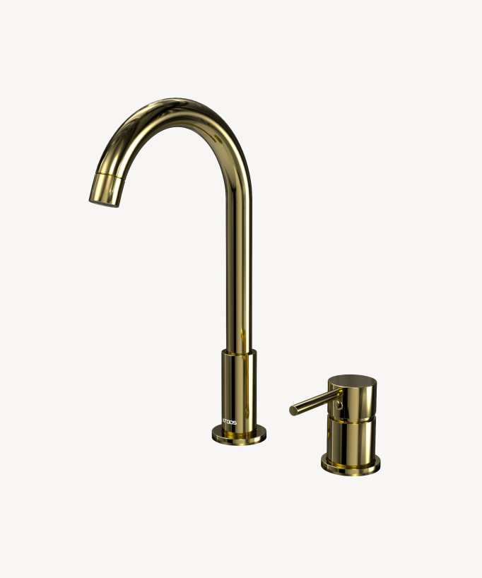 Miscelatore lavabo 2 fori dorato - Corbeau - small