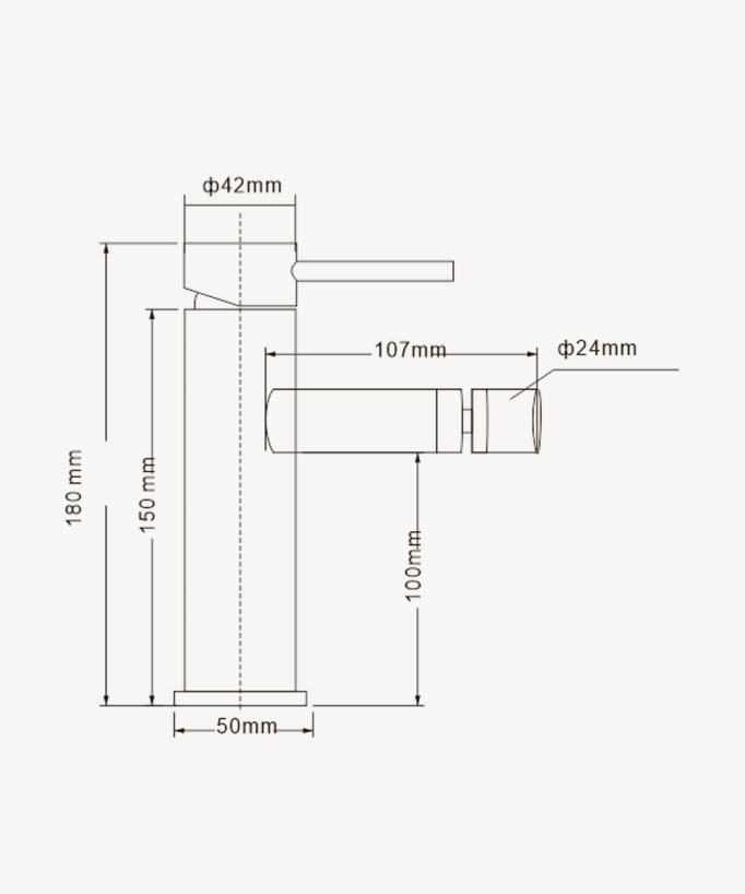 Miscelatore bidet monoforo oro spazzolato - Corbeau