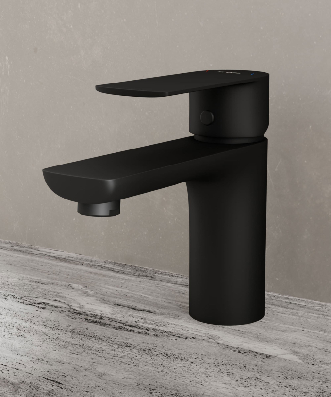Miscelatore lavabo da appoggio nero - Nunki - small