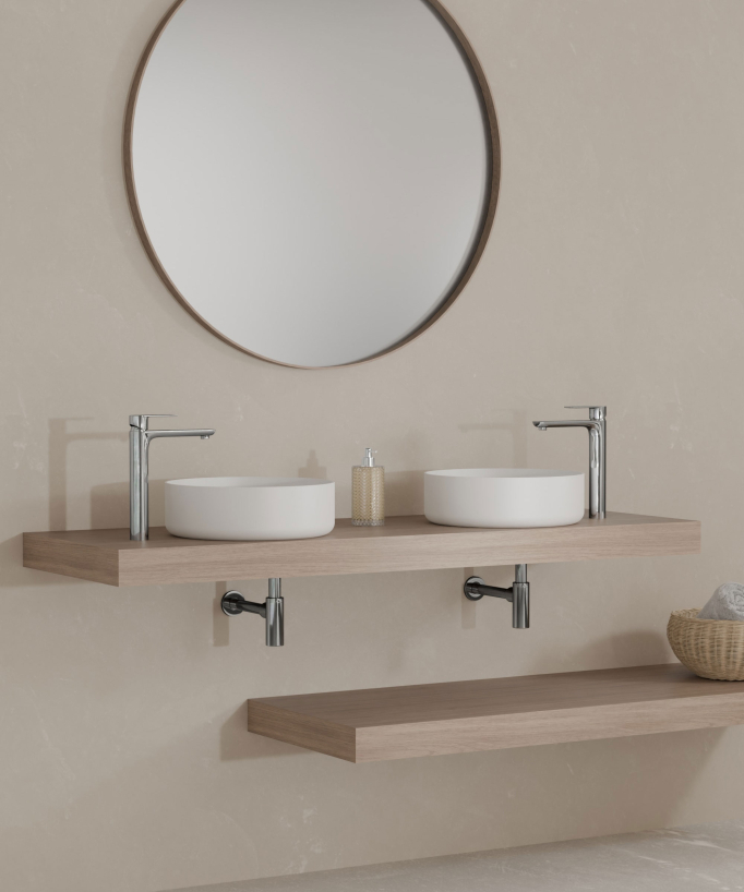Rubinetto miscelatore lavabo cromato - Nunki