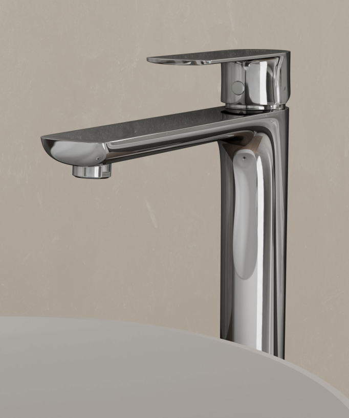 Rubinetto miscelatore lavabo cromato - Nunki