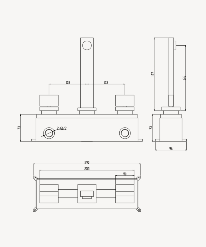Miscelatore lavabo incasso - Sirius