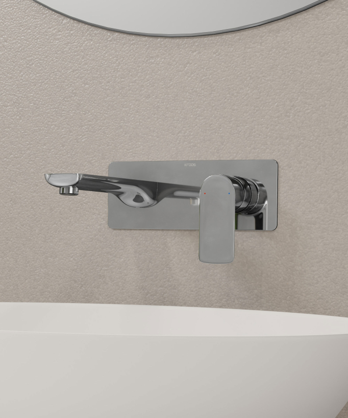 Miscelatore lavabo da incasso cromato - Nunki
