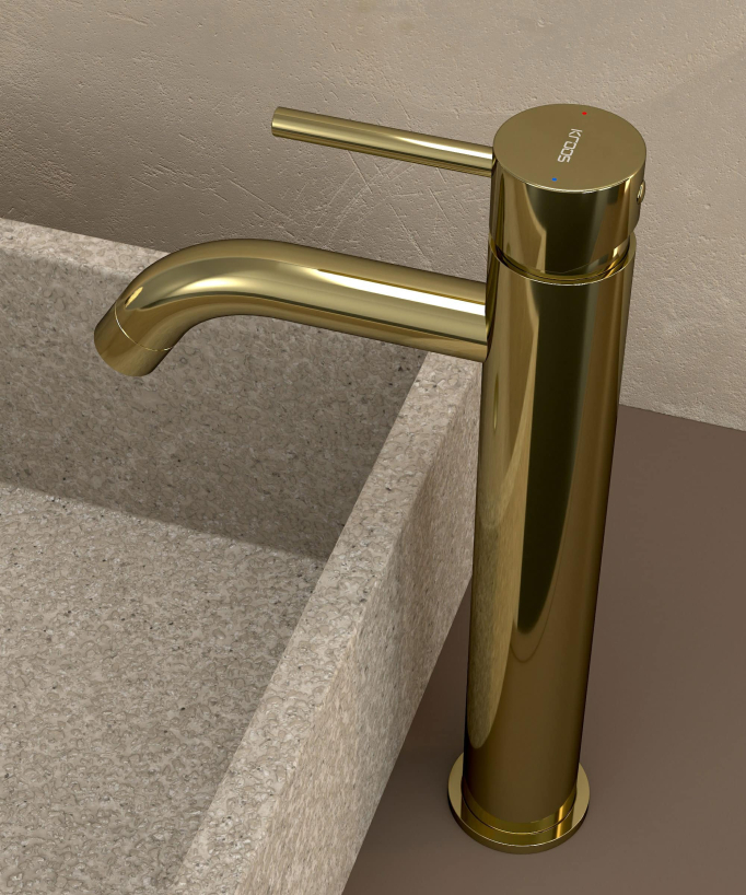 Miscelatore lavabo dorato - Corbeau