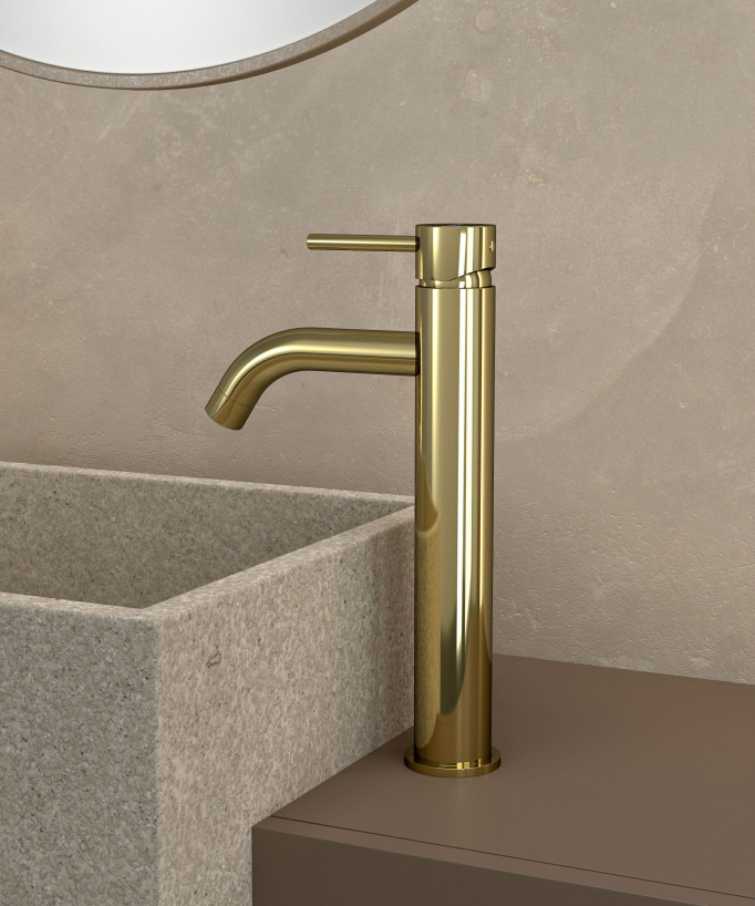 Miscelatore lavabo dorato - Corbeau