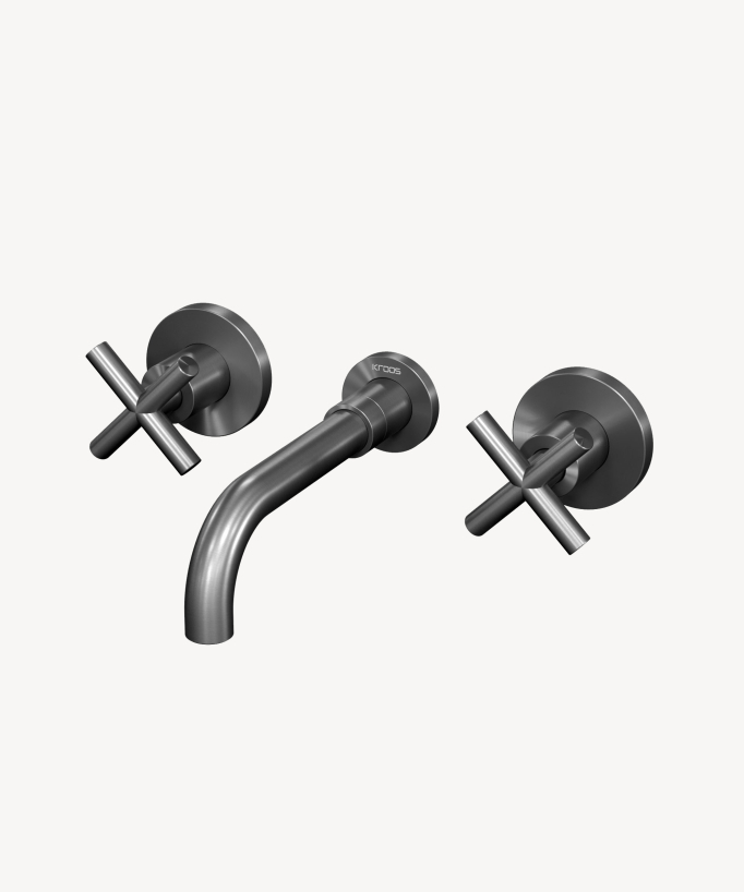 Rubinetto lavabo a parete Gunmetal - Corbeau - small