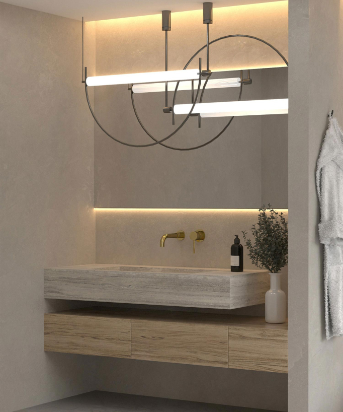 Miscelatore lavabo a parete dorato - Corbeau