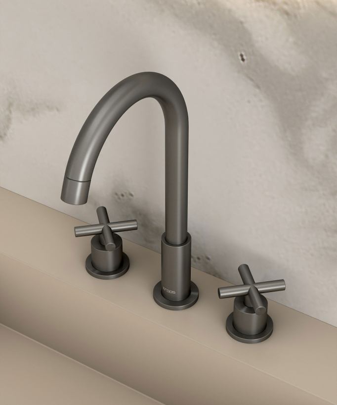 Rubinetto lavabo a ponte Gunmetal - Corbeau