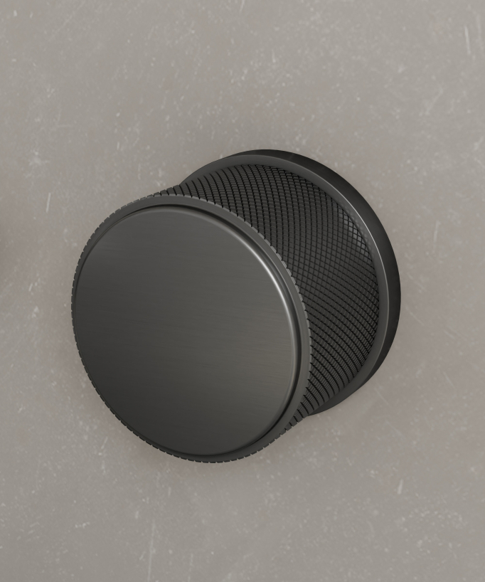Rubinetto miscelatore a muro per lavabo Gun metal - Leros