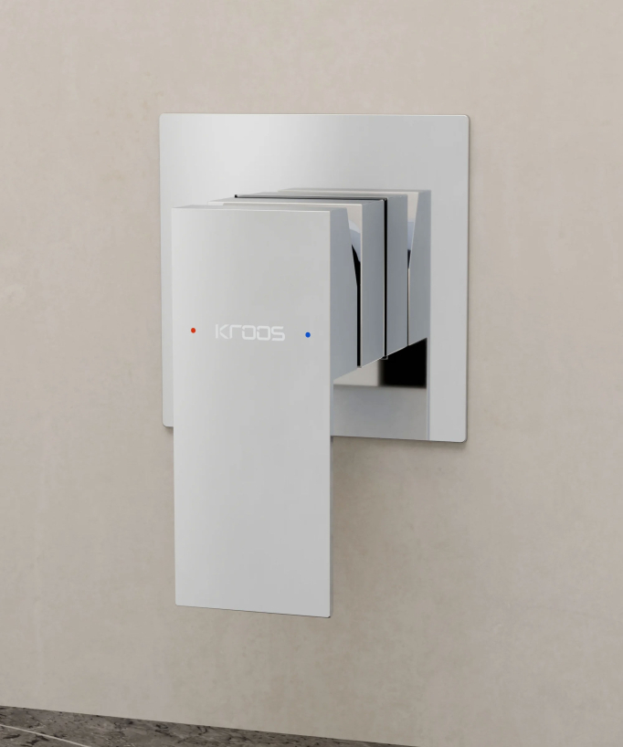 Miscelatore lavabo a parete a cascata cromato - Thilia