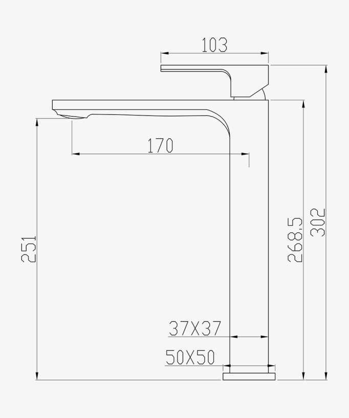 Miscelatore lavabo rialzato - Sirius