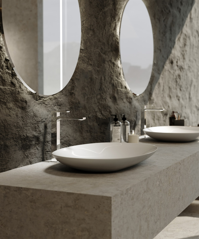 Miscelatore lavabo rialzato cromato - Sirius