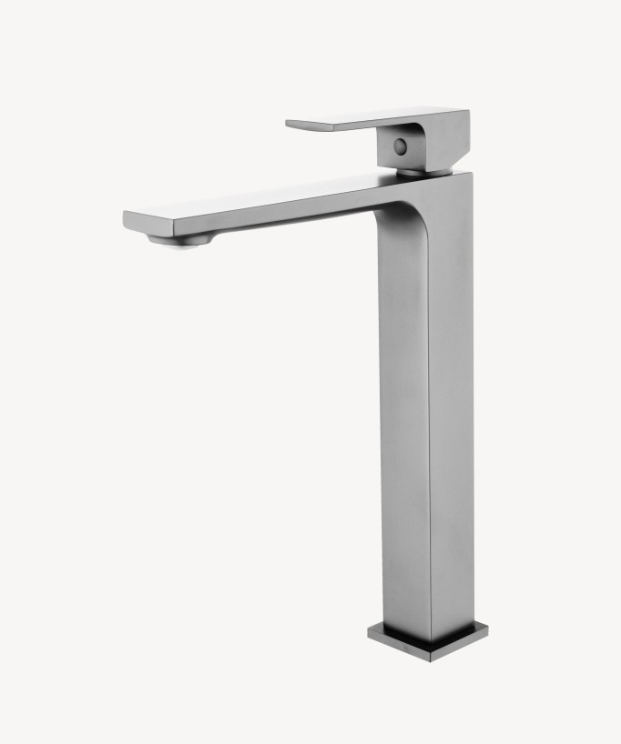 Miscelatore lavabo rialzato nickel spazzolato - Sirius