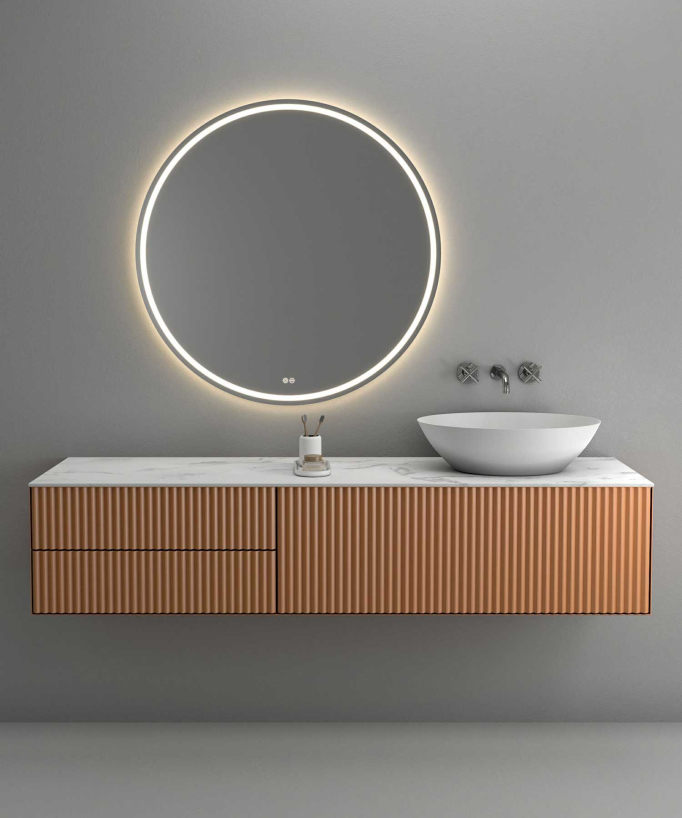 Rubinetto lavabo a parete cromato - Corbeau