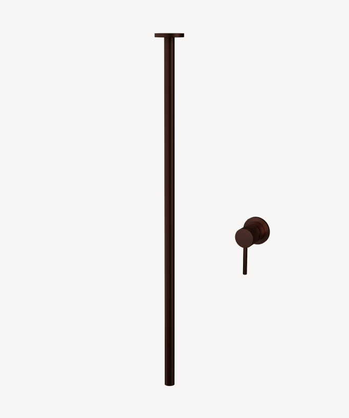 Miscelatore lavabo sospeso a soffitto moka spazzolato - Corbeau