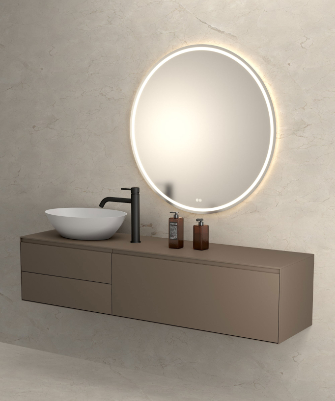 Miscelatore lavabo con bocca lunga nero - Corbeau