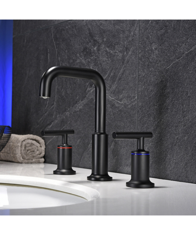 Rubinetto lavabo 3 fori nero - Burano