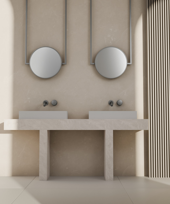 Miscelatore lavabo incasso senza regolazione flusso Gun metal - Leros
