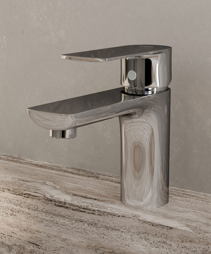 Miscelatore lavabo da appoggio cromato - Nunki