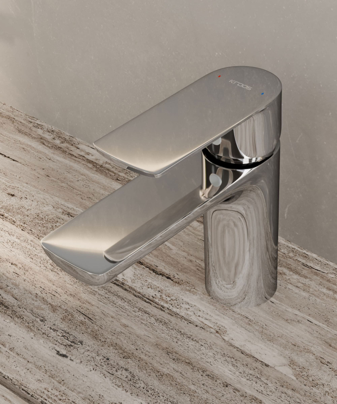 Miscelatore lavabo da appoggio cromato - Nunki