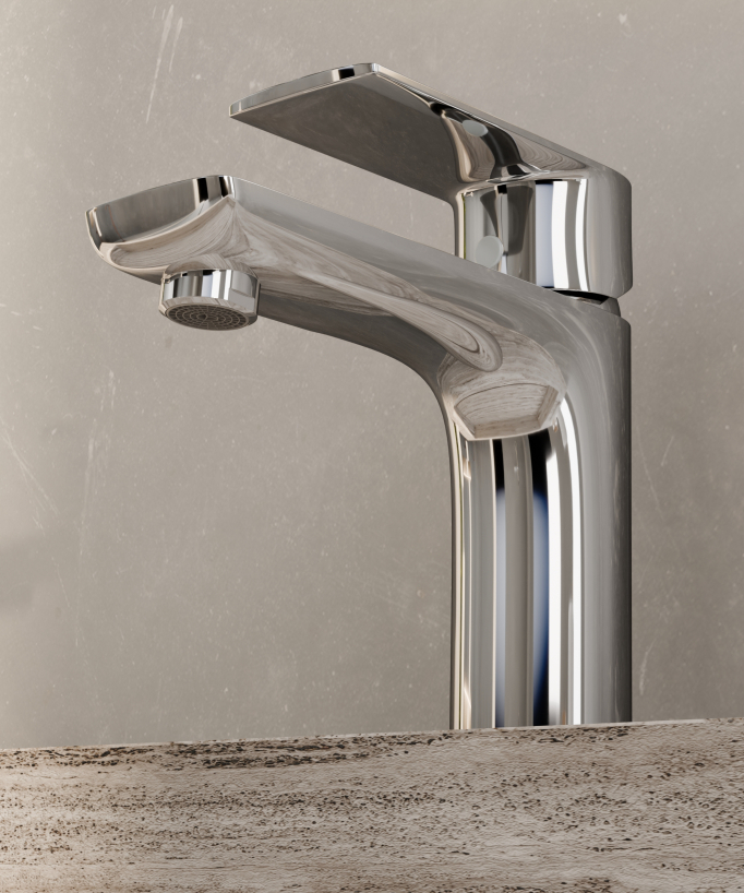 Miscelatore lavabo da appoggio cromato - Nunki