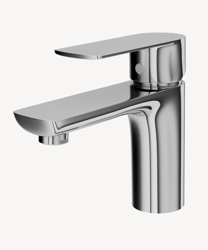 Miscelatore lavabo da appoggio cromato - Nunki - small