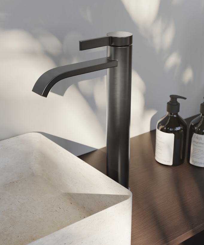 Miscelatore per lavabo Gun metal - Fiumina