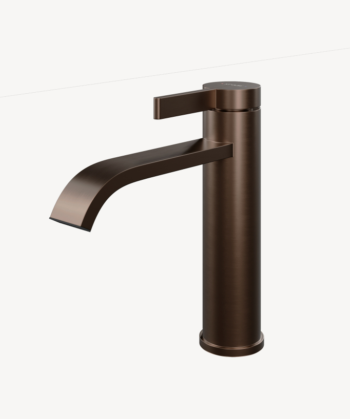 Miscelatore per lavabo Oro rosa spazzolato - Fiumina