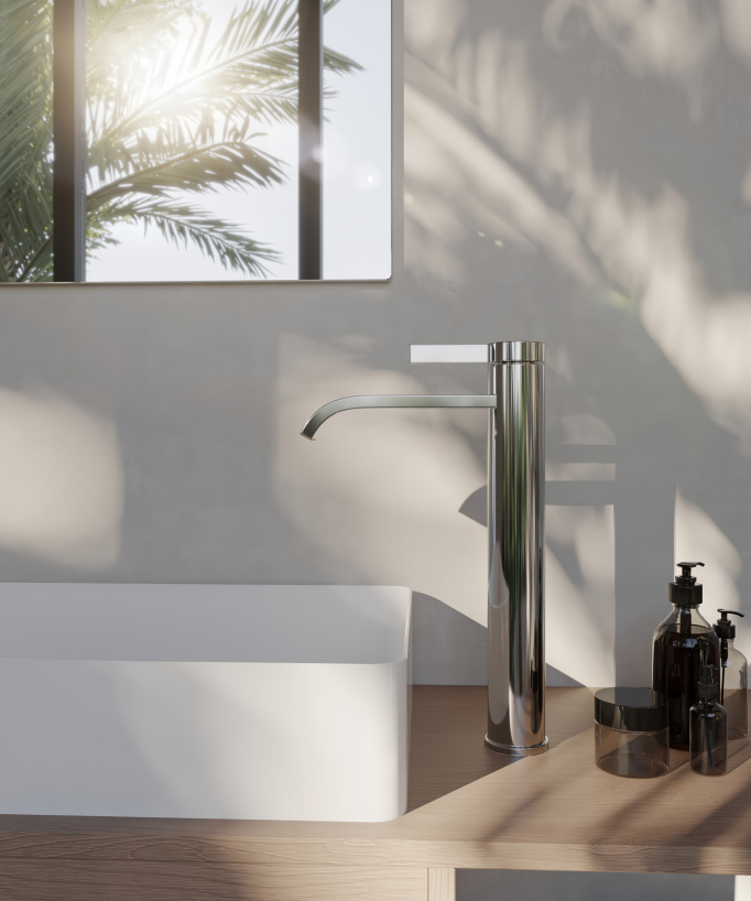 Miscelatore per lavabo alto Cromato - Fiumina