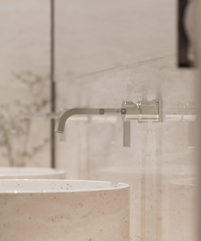 Miscelatore lavabo a parete Champagne - Fiumina