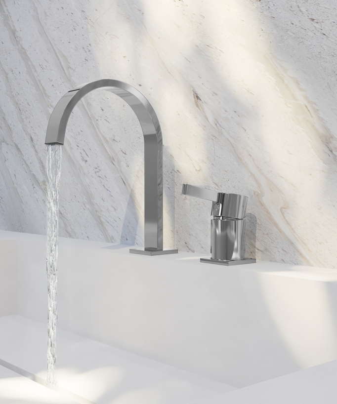 Miscelatore lavabo 2 fori Cromato - Fiumina