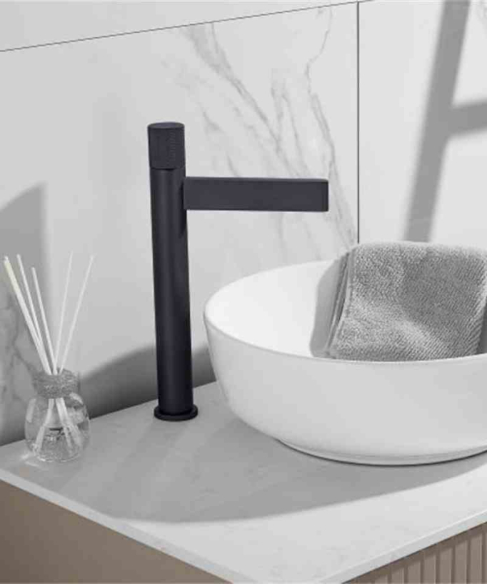 Rubinetto miscelatore lavabo alto nero - Sham
