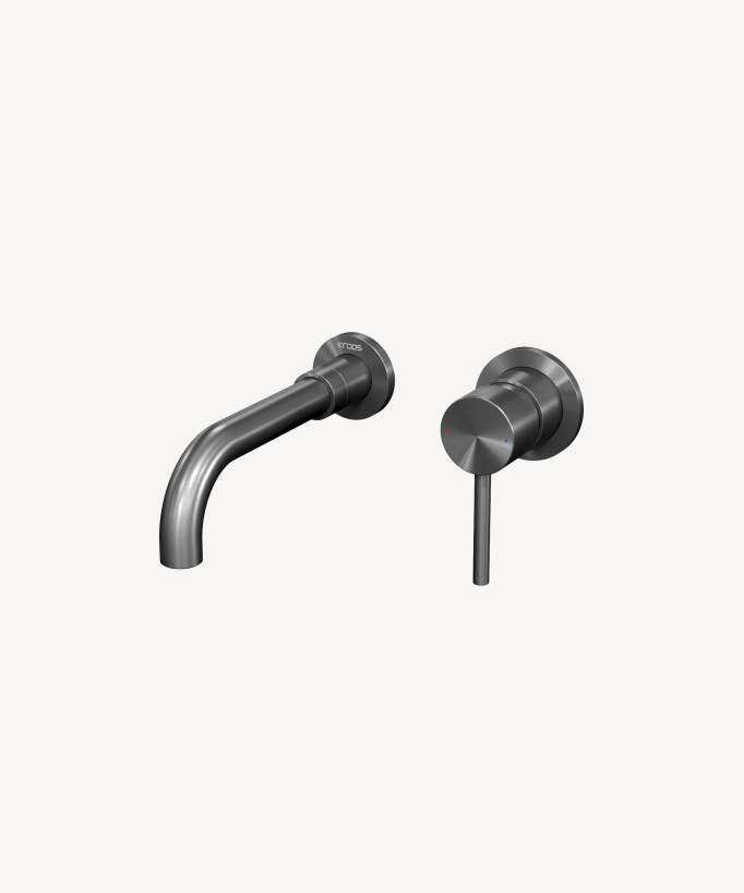Miscelatore lavabo a parete Gunmetal - Corbeau - small