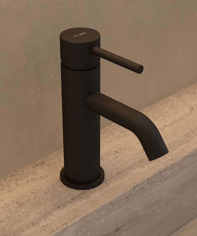 Miscelatore lavabo nero - Corbeau