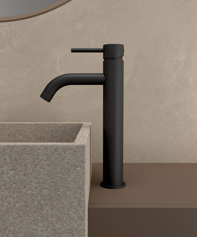 Miscelatore lavabo nero - Corbeau