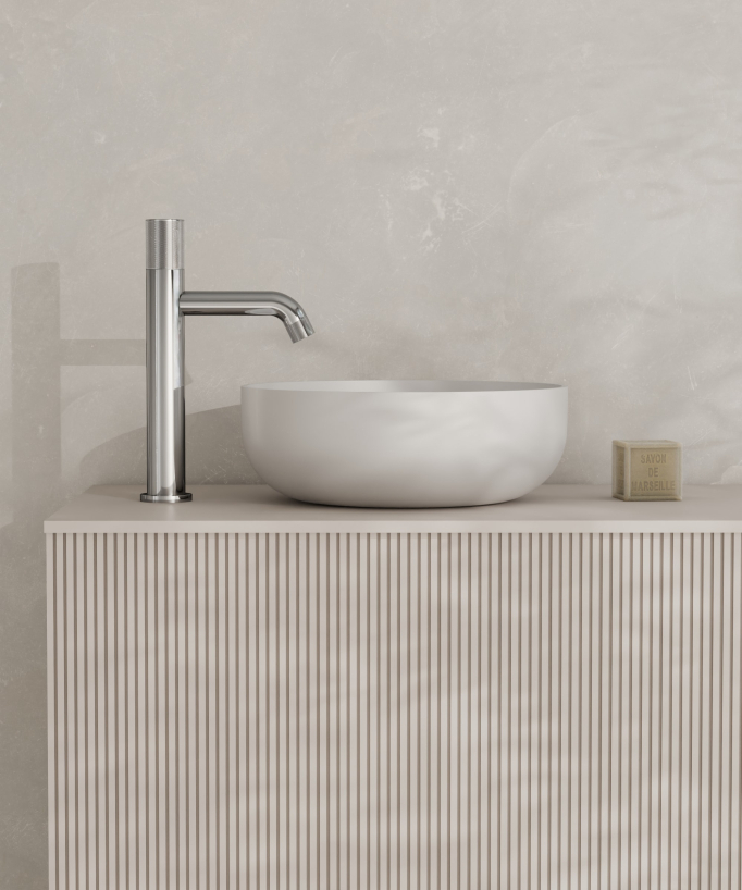 Miscelatore lavabo design cromato - Leros