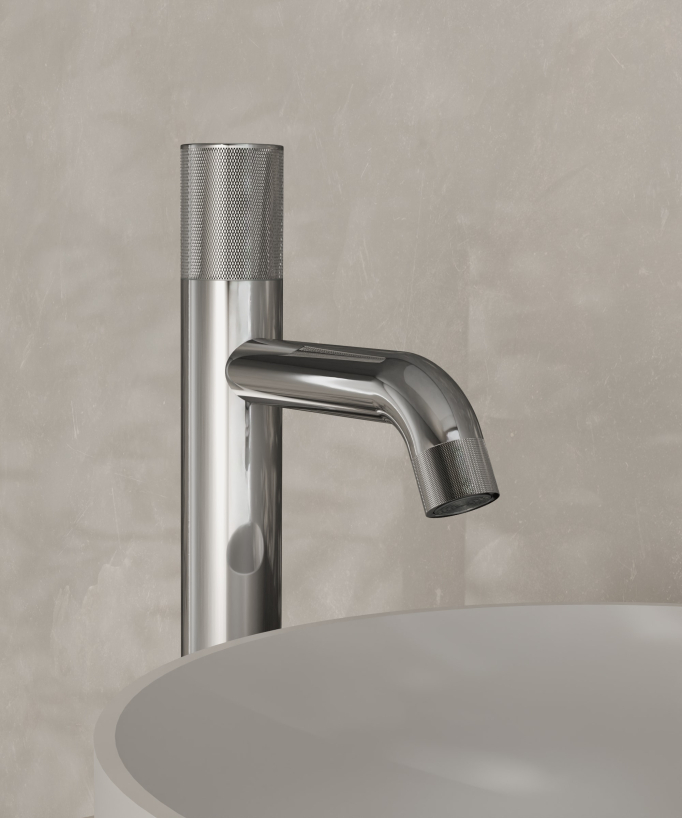 Miscelatore lavabo design cromato - Leros