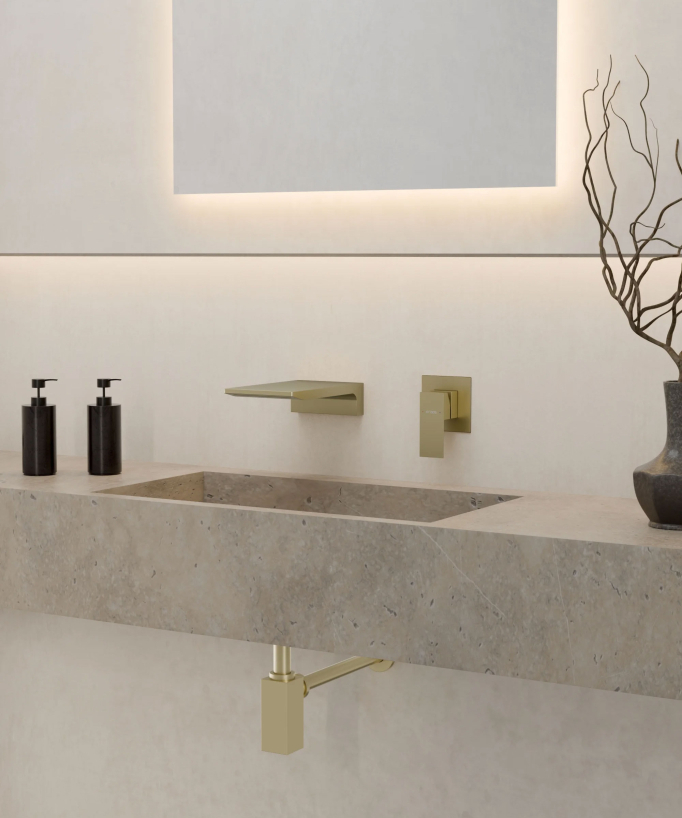 Miscelatore lavabo a parete a cascata - Thilia