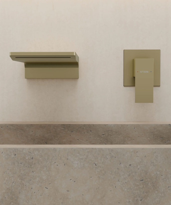 Miscelatore lavabo a parete a cascata - Thilia