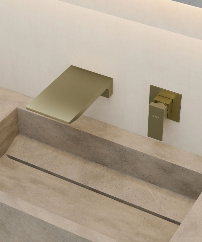 Miscelatore lavabo a parete a cascata - Thilia