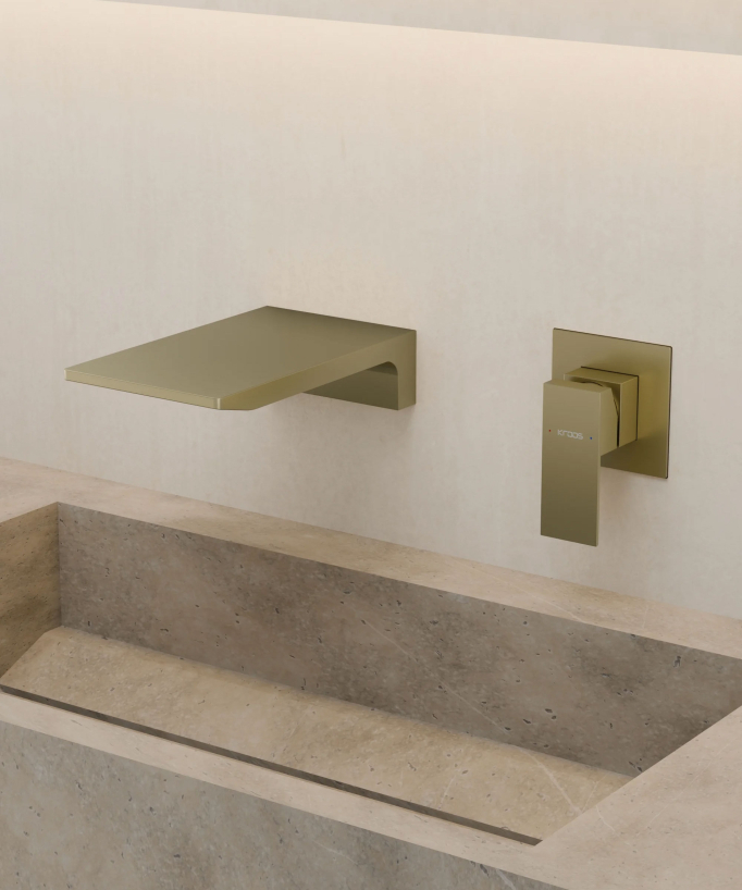 Miscelatore lavabo a parete a cascata - Thilia