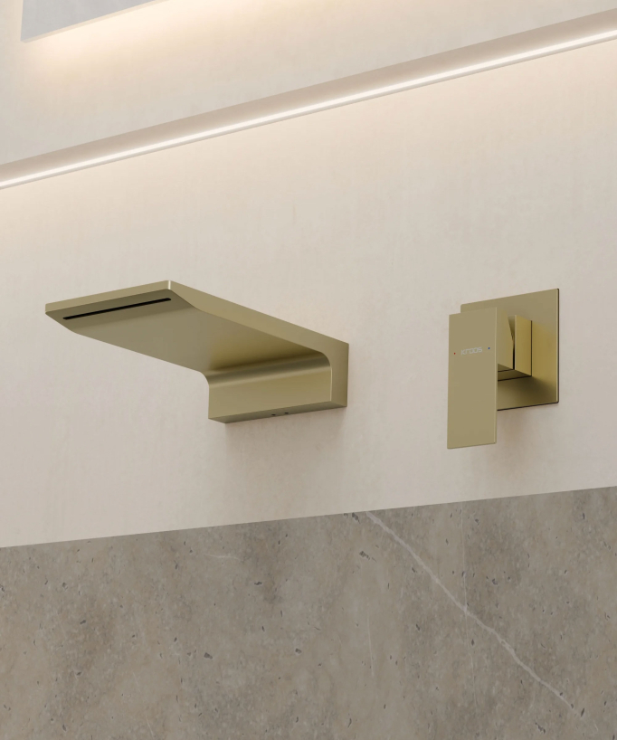 Miscelatore lavabo a parete a cascata - Thilia
