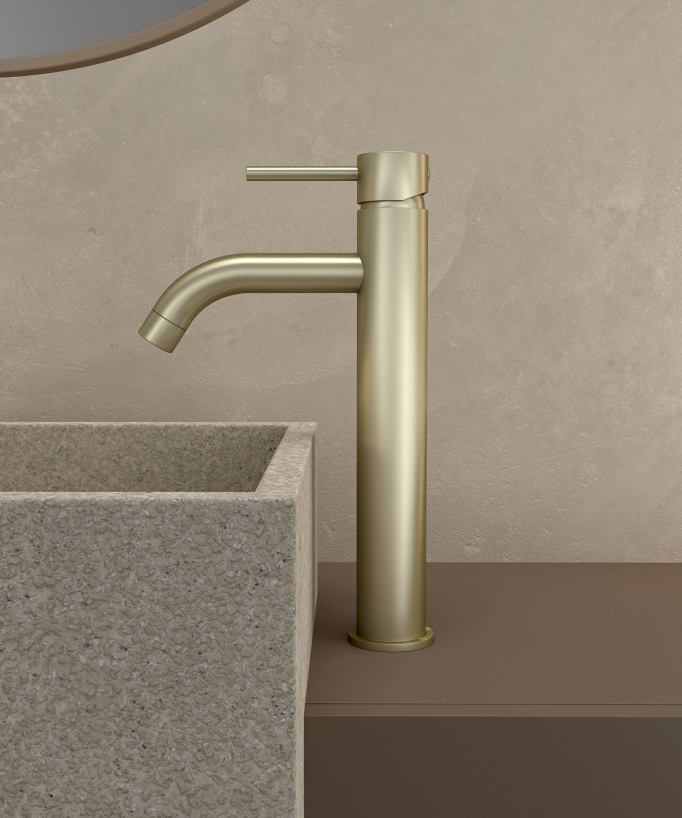 Miscelatore lavabo oro spazzolato - Corbeau